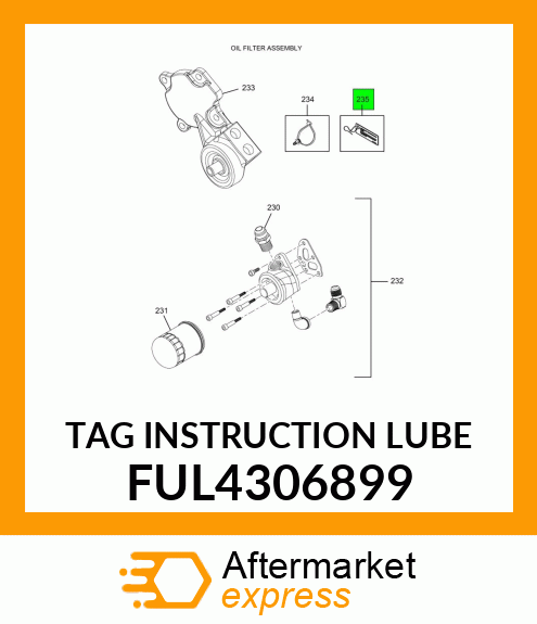 TAG INSTRUCTION LUBE FUL4306899