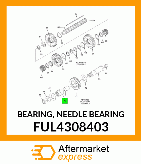 BEARING, NEEDLE BEARING FUL4308403