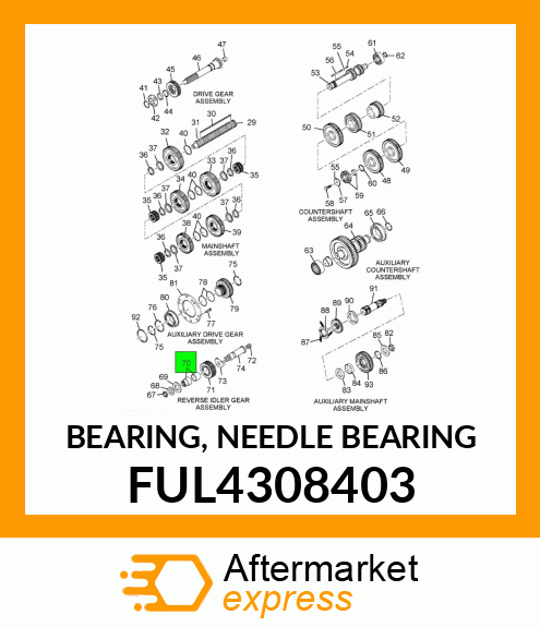 BEARING, NEEDLE BEARING FUL4308403