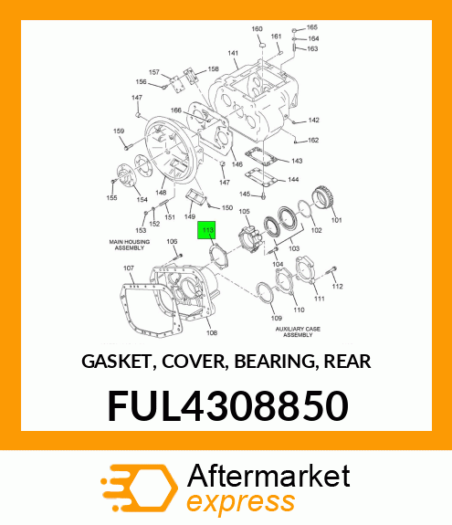 GASKET, COVER, BEARING, REAR FUL4308850