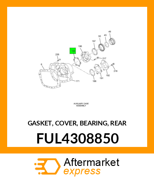 GASKET, COVER, BEARING, REAR FUL4308850