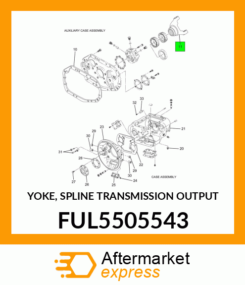 YOKE, SPLINE TRANSMISSION OUTPUT FUL5505543