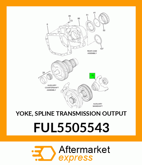 YOKE, SPLINE TRANSMISSION OUTPUT FUL5505543