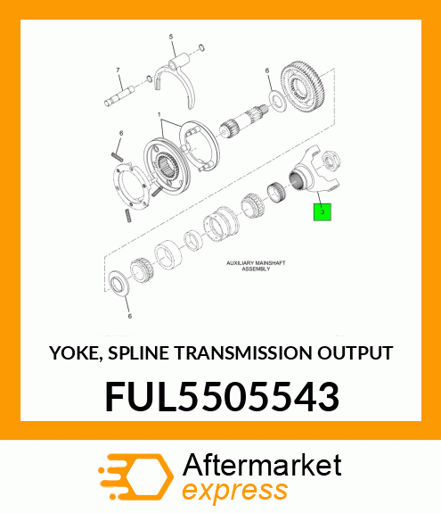 YOKE, SPLINE TRANSMISSION OUTPUT FUL5505543