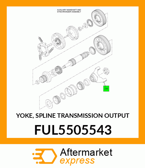 YOKE, SPLINE TRANSMISSION OUTPUT FUL5505543