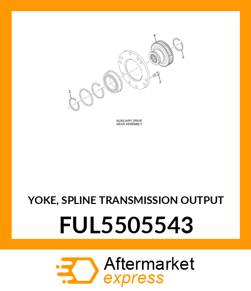 YOKE, SPLINE TRANSMISSION OUTPUT FUL5505543