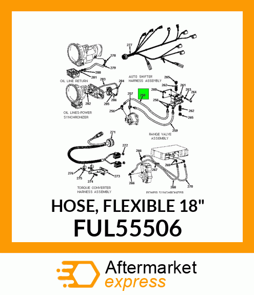 HOSE, FLEXIBLE 18" FUL55506