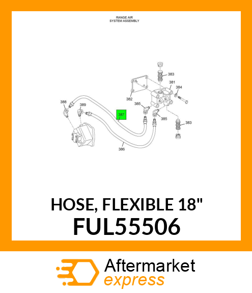 HOSE, FLEXIBLE 18" FUL55506