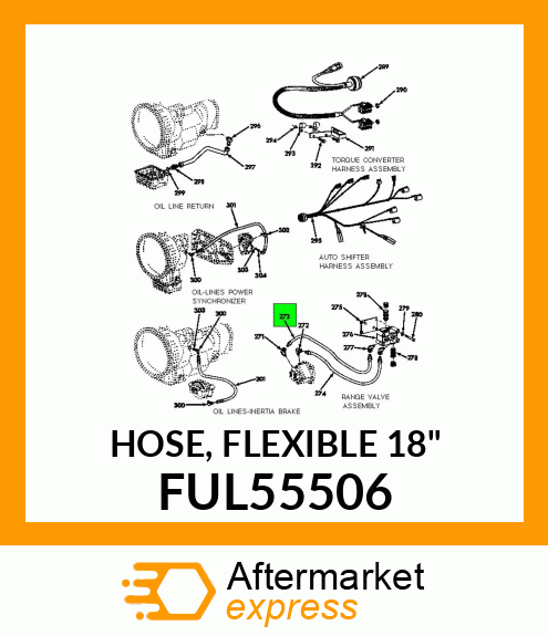 HOSE, FLEXIBLE 18" FUL55506