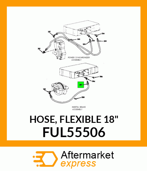 HOSE, FLEXIBLE 18" FUL55506