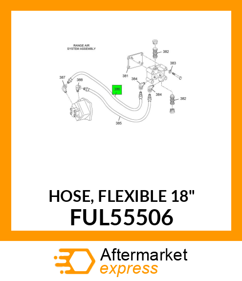 HOSE, FLEXIBLE 18" FUL55506