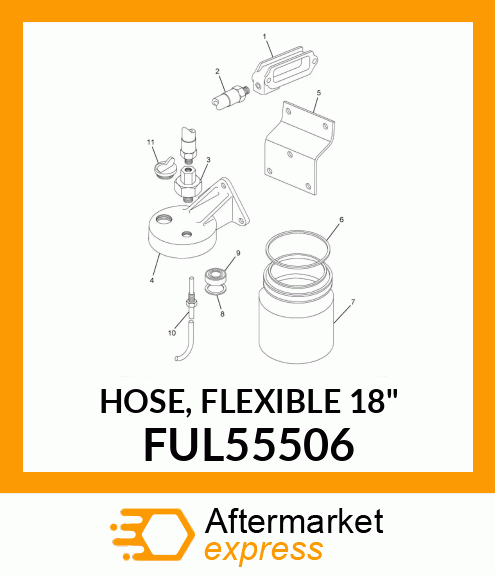 HOSE, FLEXIBLE 18" FUL55506