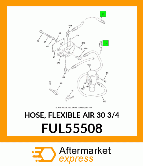 HOSE, FLEXIBLE AIR 30 3/4" FUL55508