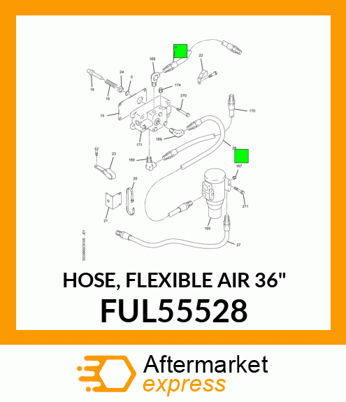 HOSE, FLEXIBLE AIR 36" FUL55528