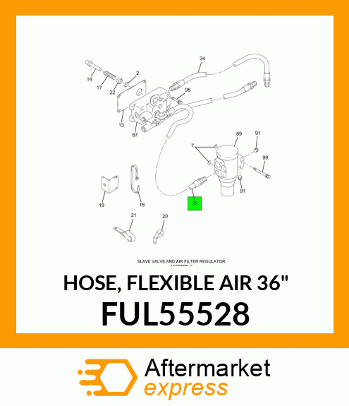 HOSE, FLEXIBLE AIR 36" FUL55528