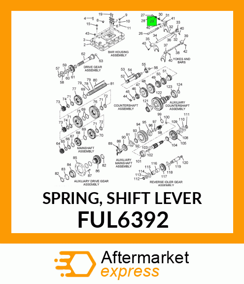 SPRING, SHIFT LEVER FUL6392