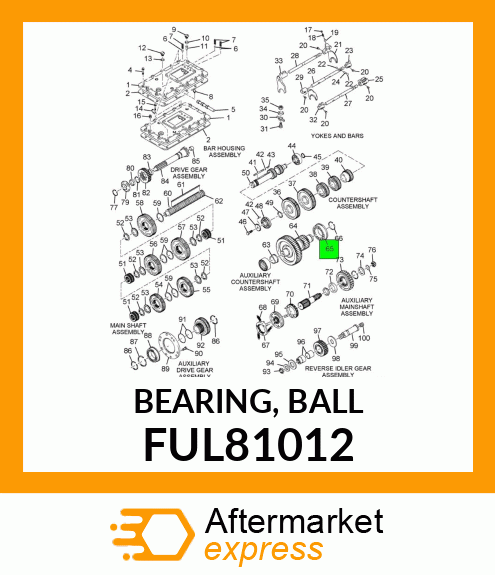 BEARING, BALL FUL81012