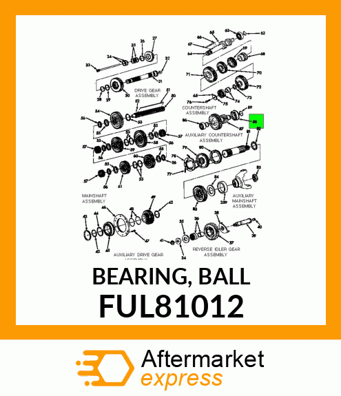 BEARING, BALL FUL81012