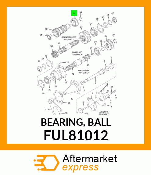 BEARING, BALL FUL81012