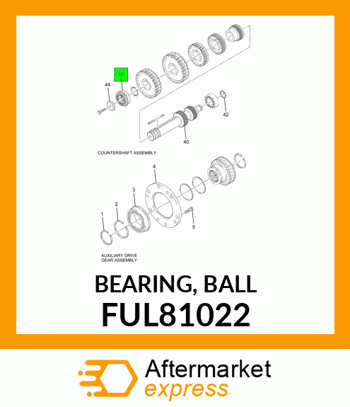 BEARING, BALL FUL81022