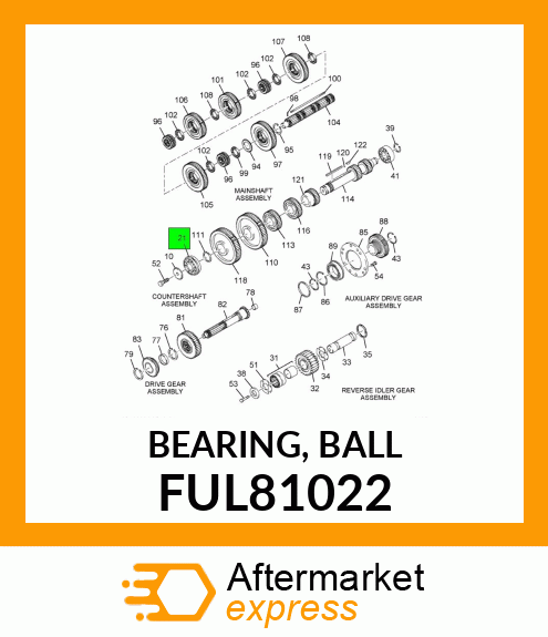 BEARING, BALL FUL81022