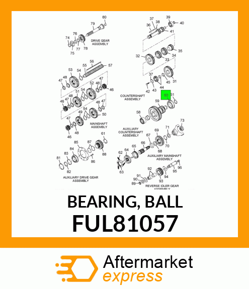 BEARING, BALL FUL81057