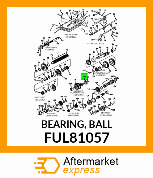 BEARING, BALL FUL81057