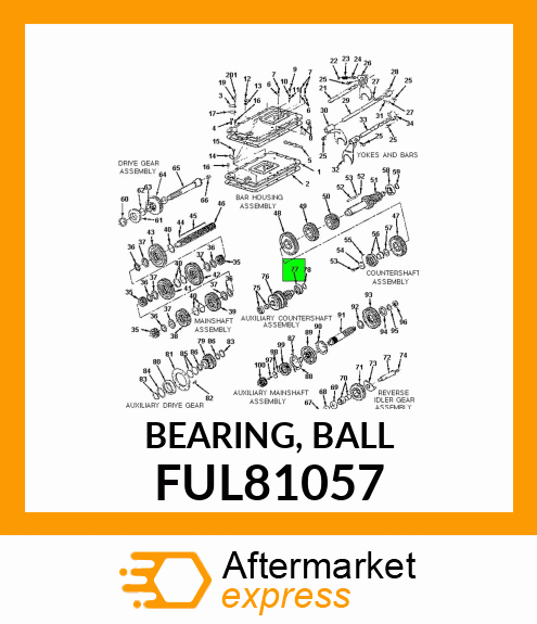 BEARING, BALL FUL81057