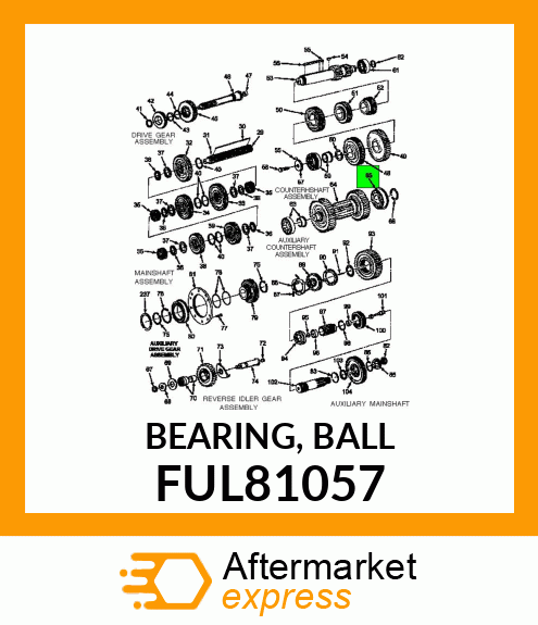 BEARING, BALL FUL81057