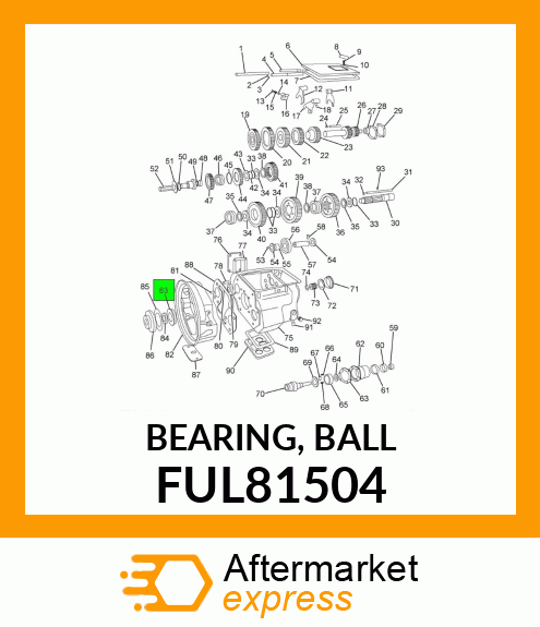 BEARING, BALL FUL81504