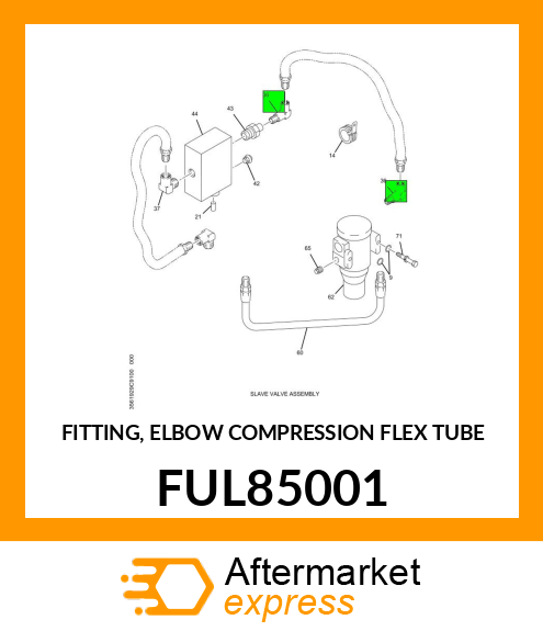 FITTING, ELBOW COMPRESSION FLEX TUBE FUL85001