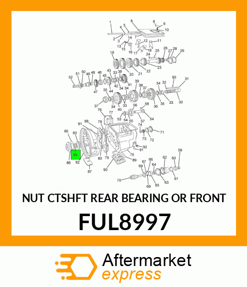 NUT CTSHFT REAR BEARING OR FRONT FUL8997