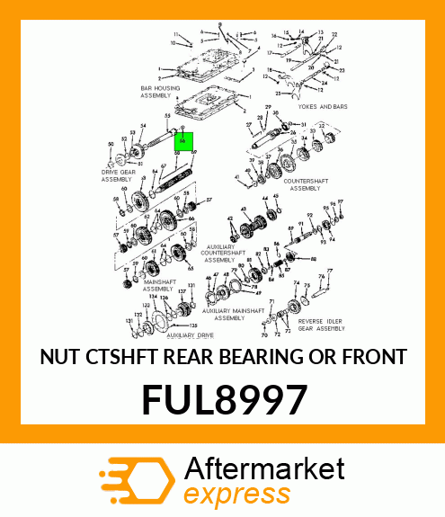 NUT CTSHFT REAR BEARING OR FRONT FUL8997