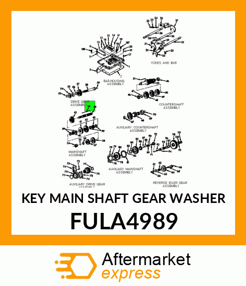 KEY MAIN SHAFT GEAR WASHER FULA4989