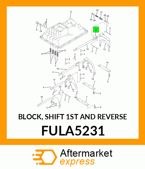 BLOCK, SHIFT 1ST AND REVERSE FULA5231