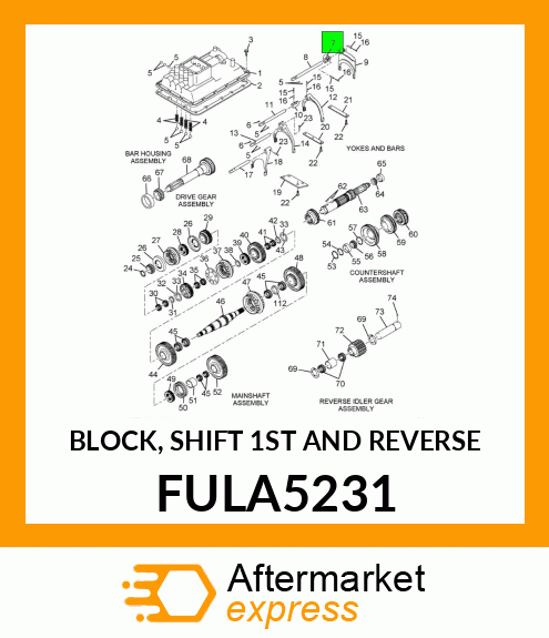 BLOCK, SHIFT 1ST AND REVERSE FULA5231