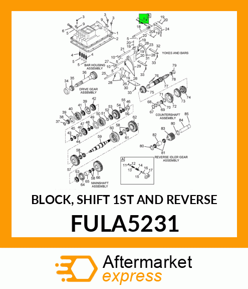 BLOCK, SHIFT 1ST AND REVERSE FULA5231