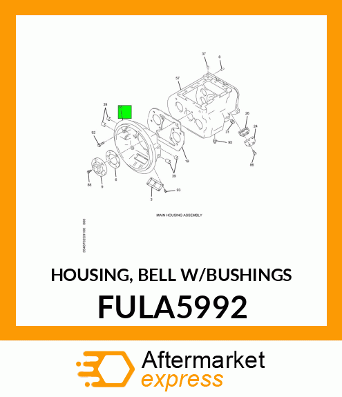 HOUSING, BELL W/BUSHINGS FULA5992