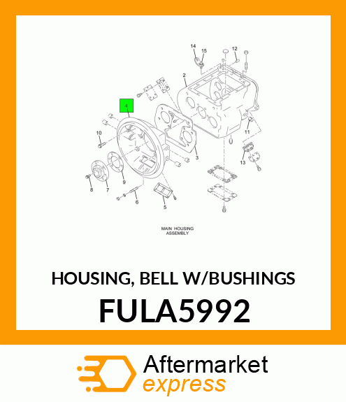 HOUSING, BELL W/BUSHINGS FULA5992