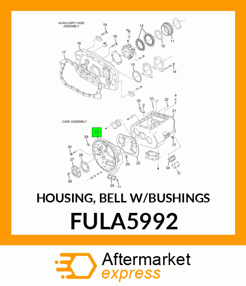 HOUSING, BELL W/BUSHINGS FULA5992