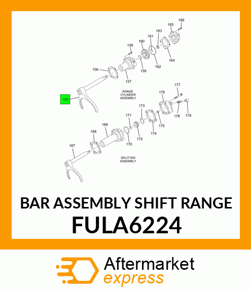 BAR ASSEMBLY SHIFT RANGE FULA6224