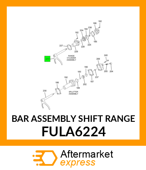 BAR ASSEMBLY SHIFT RANGE FULA6224