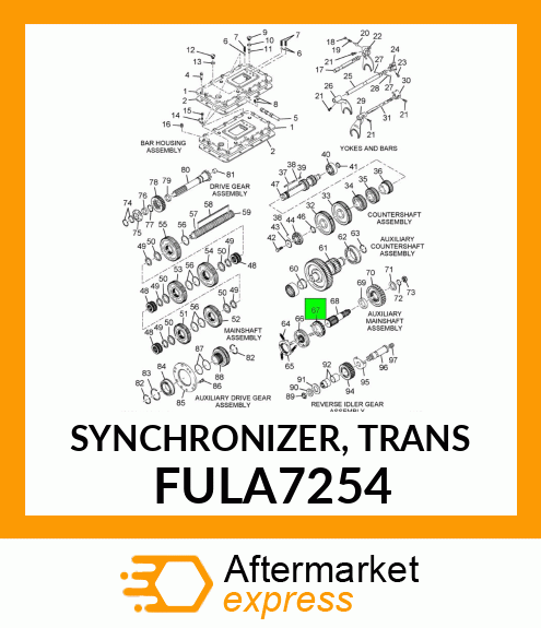 SYNCHRONIZER, TRANS FULA7254