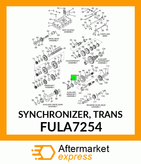 SYNCHRONIZER, TRANS FULA7254