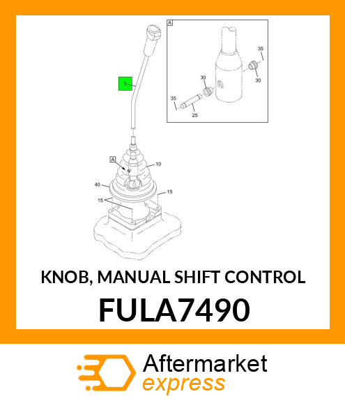 KNOB, MANUAL SHIFT CONTROL FULA7490