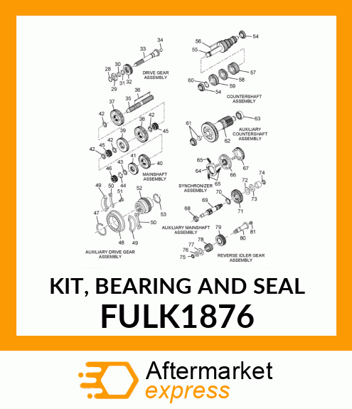 KIT, BEARING AND SEAL FULK1876