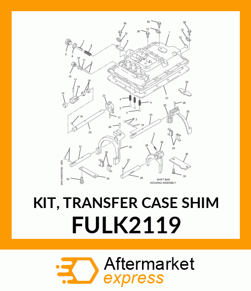 KIT, TRANSFER CASE SHIM FULK2119