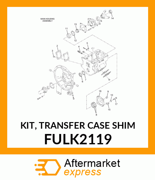 KIT, TRANSFER CASE SHIM FULK2119