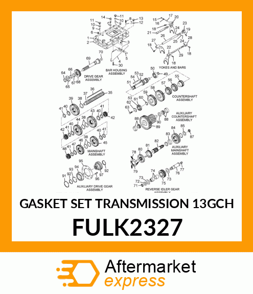 GASKET SET TRANSMISSION 13GCH FULK2327