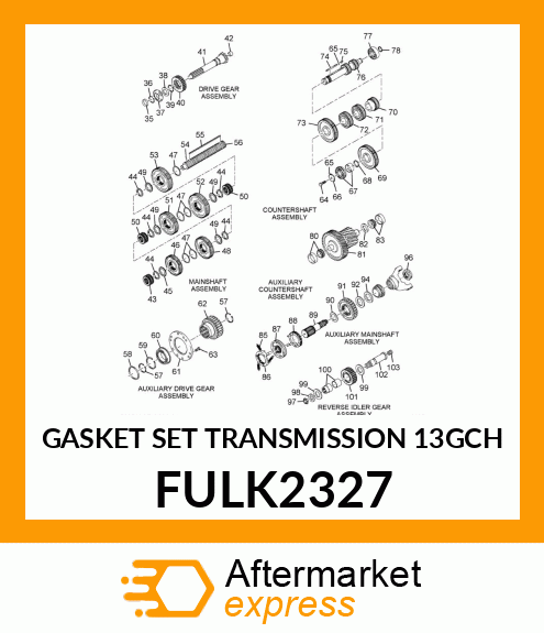 GASKET SET TRANSMISSION 13GCH FULK2327